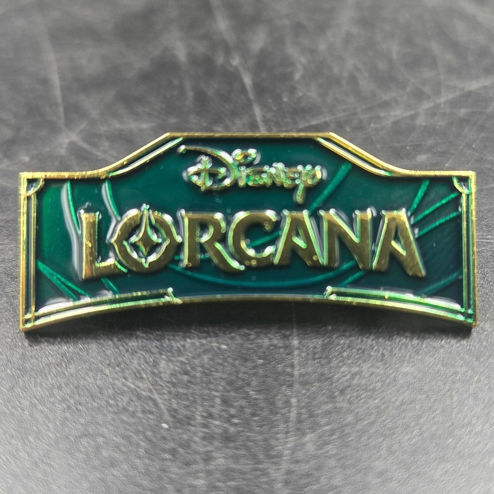Disney Lorcana TCG Logo Enamel Pin Ravensburger Green Gold OFFICIAL Prize